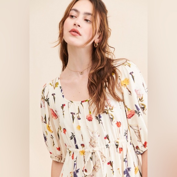 Lisa Says Gah X Free People Leila Floral Dress NWT Size XS - Picture 3 of 11